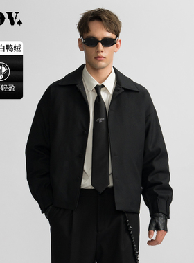 JDV奥莱旗舰店冬季折扣新品翻领男士短款羽绒服保暖外套WDW4577