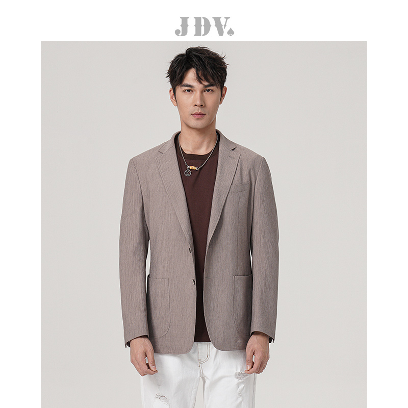 JDV卡其色休闲西装外套