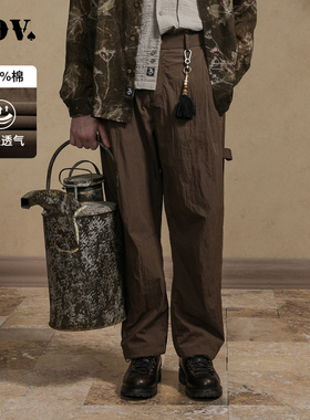 JDV男装2025秋季新款军绿色棉质宽松复古百搭休闲裤男裤子WPL4624