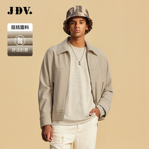 JDV商场同款米色翻领宽松夹克