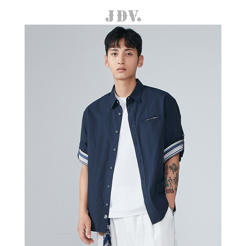 半袖潮jdv上衣男饰商场同款夏季