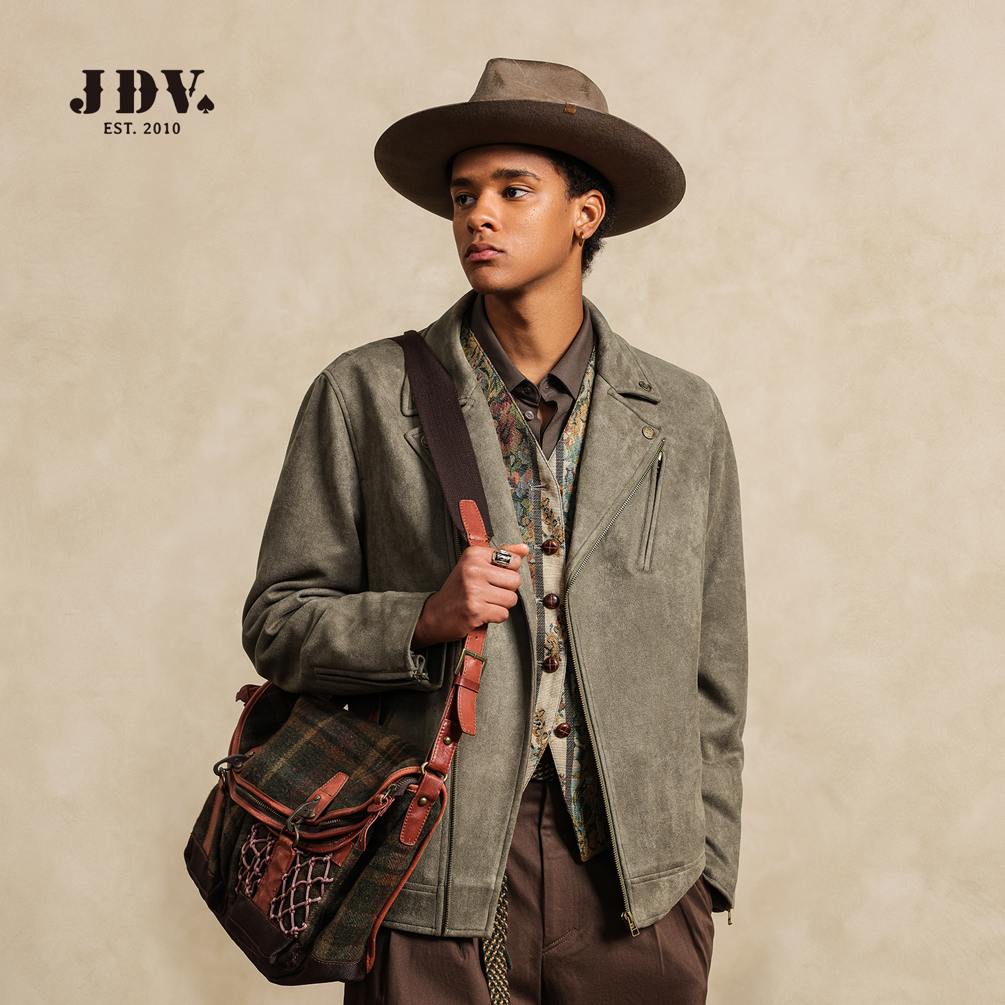 JDV美式复古麂皮绒夹克