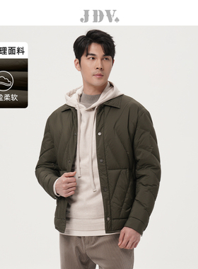 JDV商场同款秋冬新品墨绿色衬衫棉服休闲保暖棉袄棉衣外套WYT3569