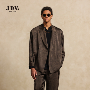 JDV复古休闲西装春秋新品商场同款夹克戗驳领西服男装薄外套
