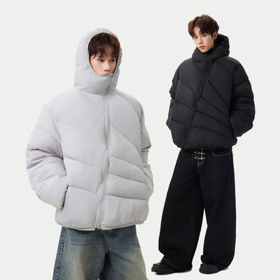 Grinch1928夜色文艺男pd大人阿茶与阿古GOODBAI轻薄连帽正肩棉衣