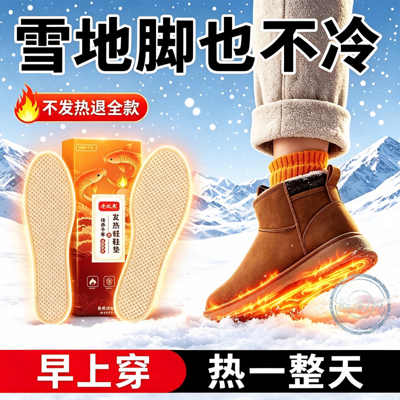 老北京艾草自发热暖脚鞋垫