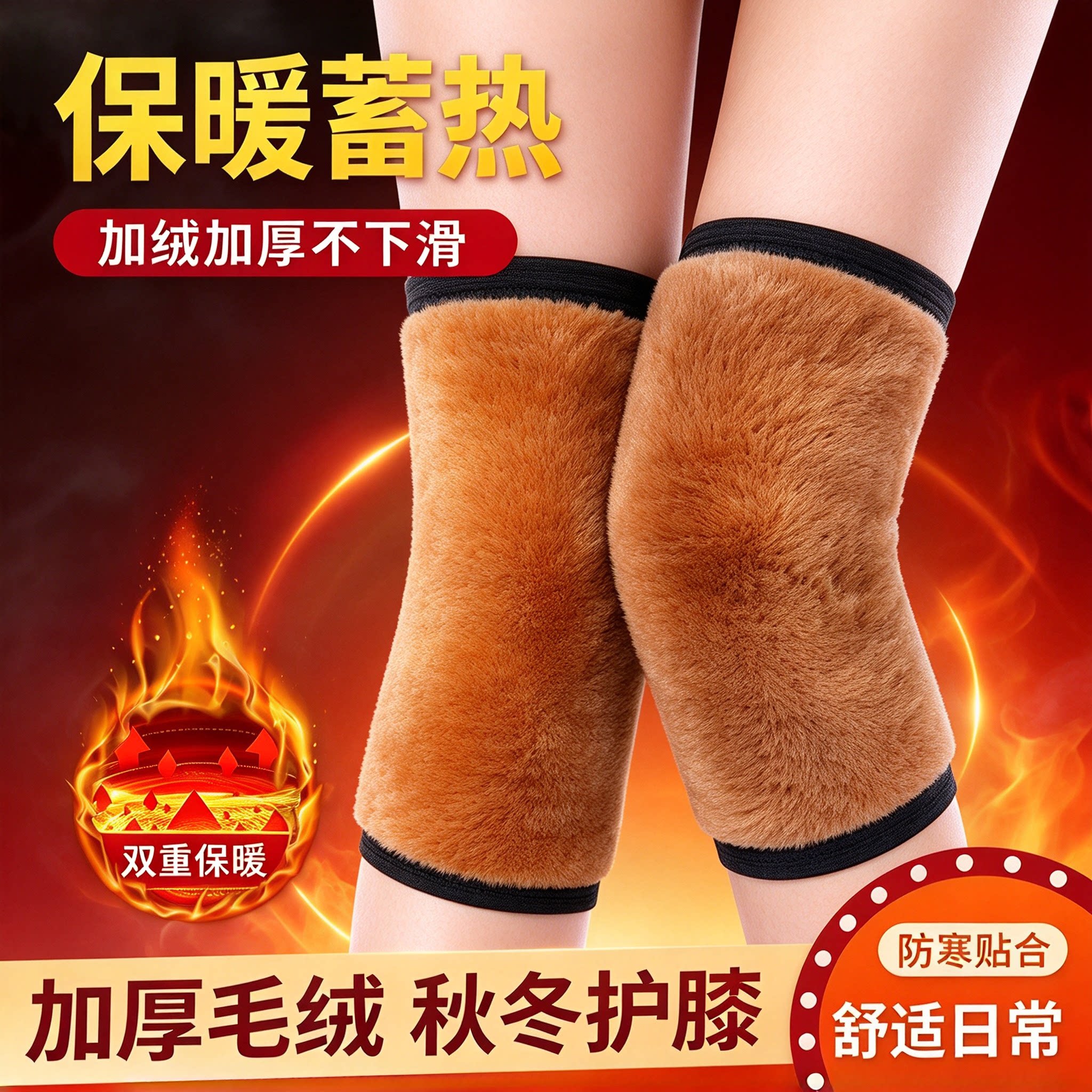黄金绒加绒加厚防寒保暖护膝