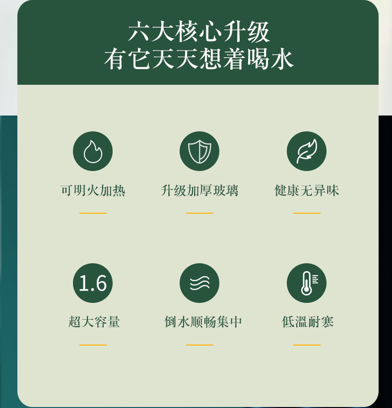 冷水壶玻璃耐高温耐热防爆日式水杯家用套装泡茶超大容量凉开水壶