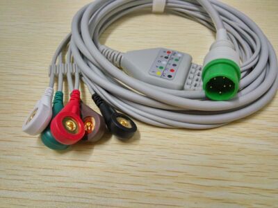 兼容武汉中旗PM7000C 7000M监护仪一体五导心电导联线 心电连接线