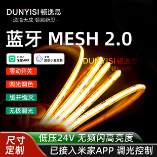 适用已接入米家APP 顿逸思吊顶窗帘cob灯带可调光自粘蓝牙Mesh2.0