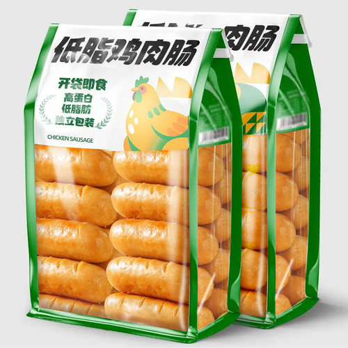 低脂鸡肉肠！90%鸡肉含量