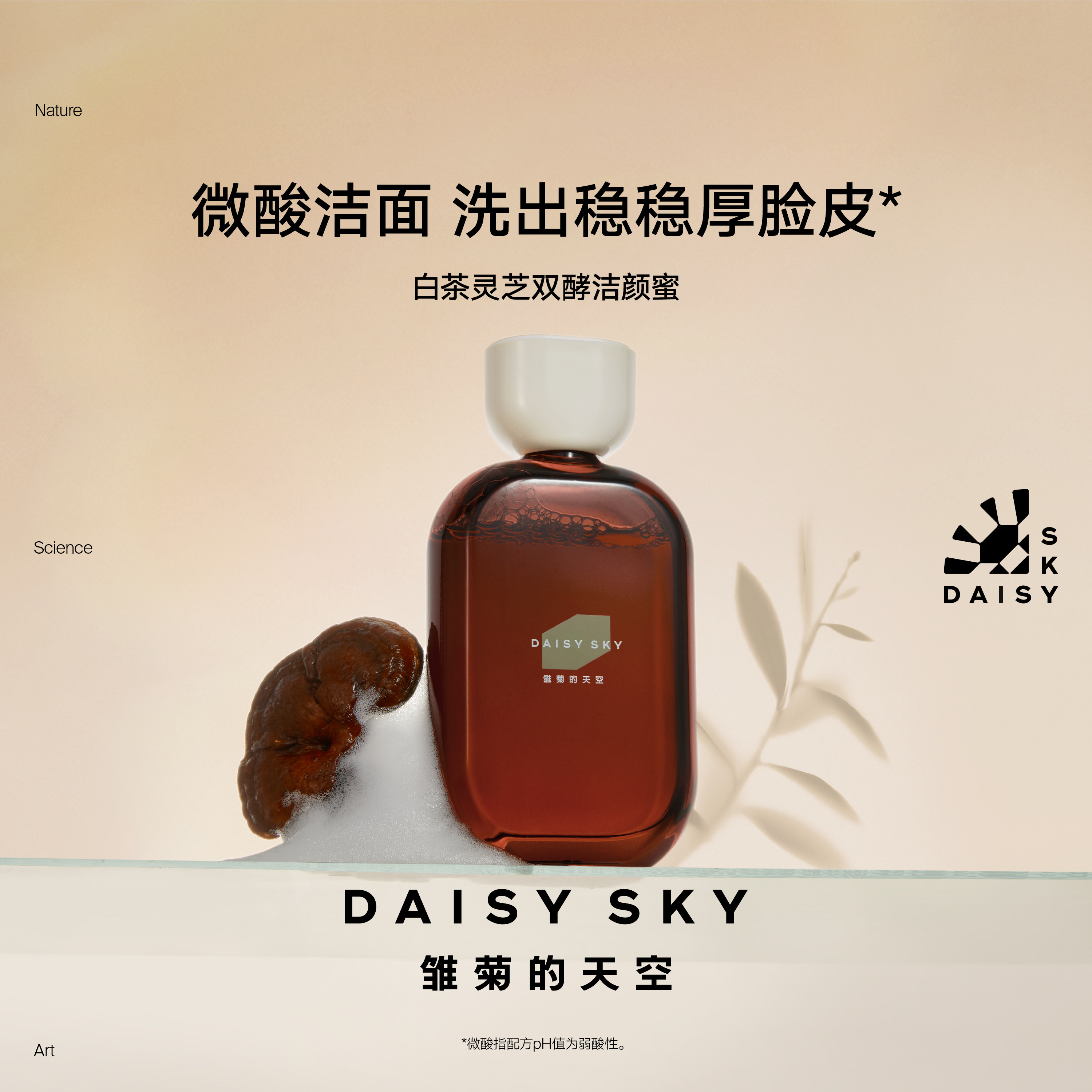 【达人专属】雏菊的天空洁颜油蜜洗面奶微酸清洁洁面