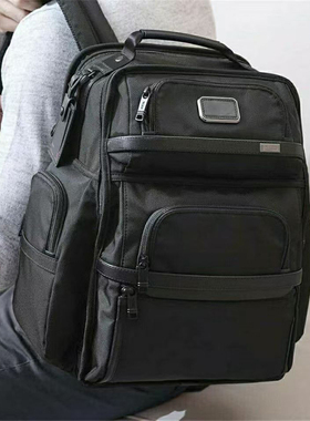 商务弹道尼龙男士双肩包黑色休闲多功能大容量电脑包户外通勤背包