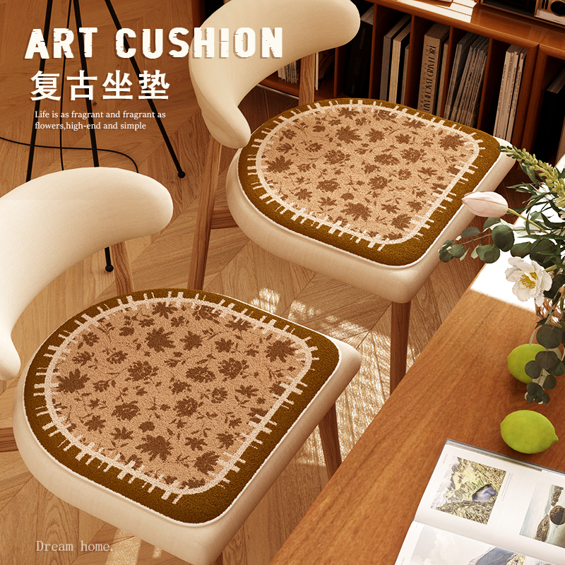 仿羊绒坐垫方形形状复古