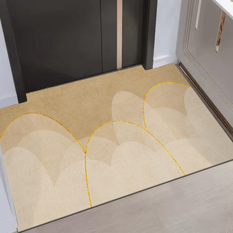 高级轻奢入户门地垫金色家用门口进门耐脏pvc地毯可擦免洗可裁剪