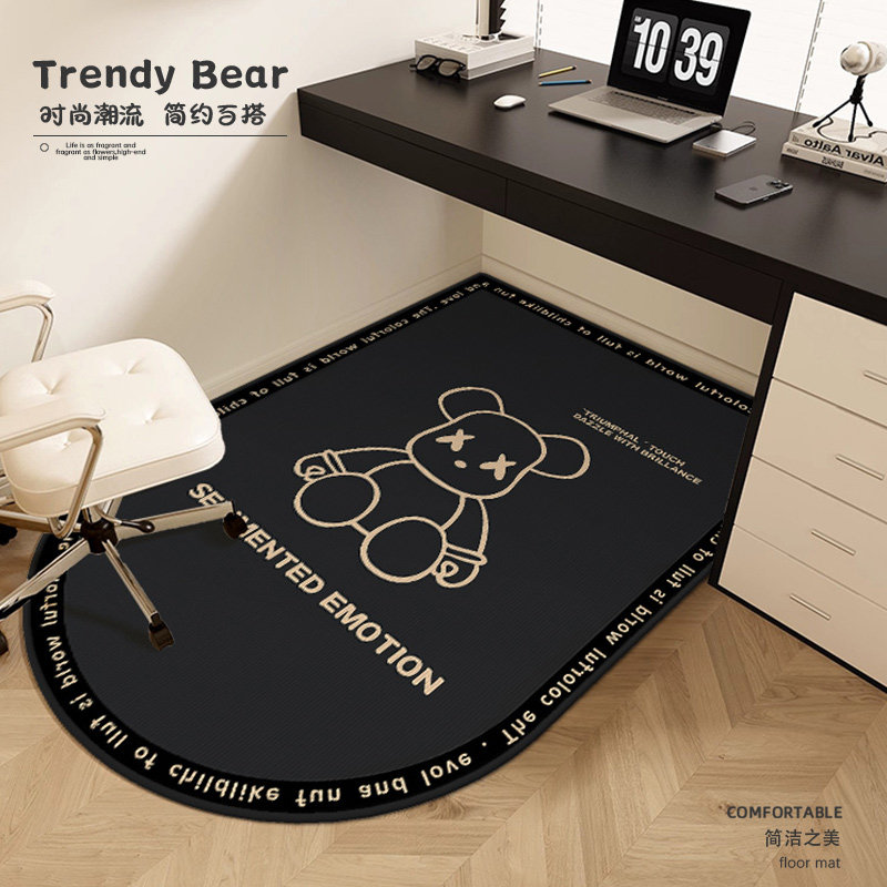 旋转椅地垫清爽无毛好打理