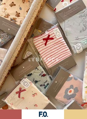 ■LENFANCE 现货 FO 25AW 女童纯棉柔软亲肤三角花苞内裤短裤