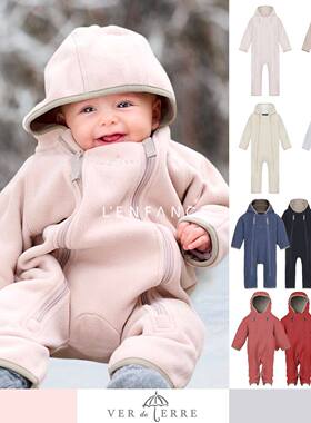 9折■LENFANCE现货补ver de terre 小雨伞25AW宝宝摇粒绒长爬外套