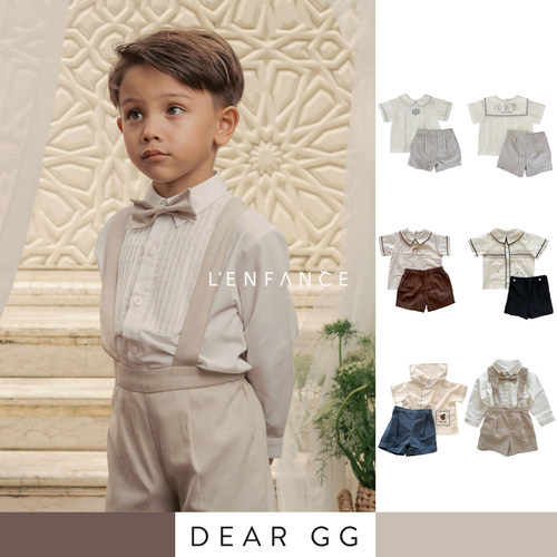 DearGG百天礼服衬衫短裤套装