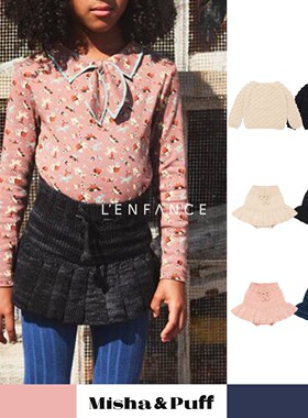 ■LENFANCE现货Misha Puff25AW儿童秋冬美利奴羊毛爆米花毛衣裙裤