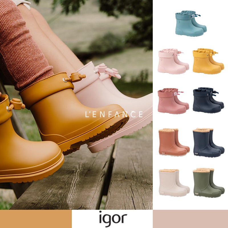 Igor轻便防滑防水加绒雨靴雨鞋