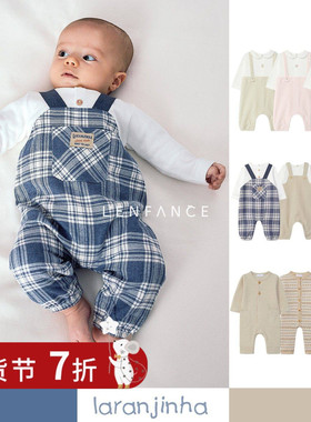 7折■LENFANCE 现货 Laranjinha 25AW宝宝秋冬柔软亲肤连体衣长爬