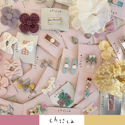 Chiica儿童百搭甜美手工发夹发饰