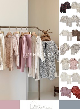 ■LENFANCE 现货 mello maison儿童有机棉柔软家居服连衣裙套装