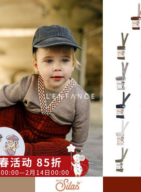 85折■LENFANCE Silly Silas 25AW 宝宝螺纹泰迪举重裤背带裤