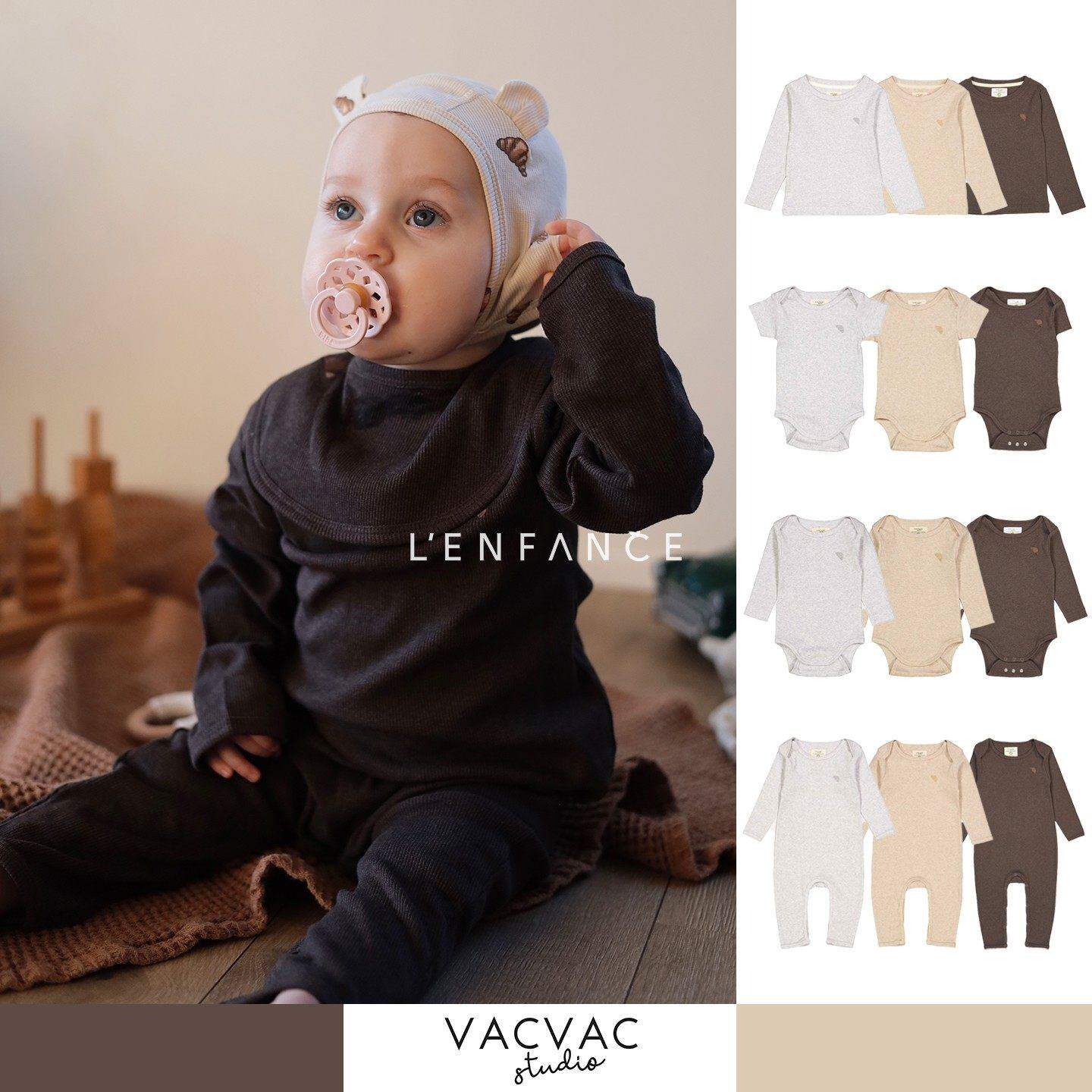 88折■LENFANCE现货VACVAC 26SS 婴童牛角包连体衣包屁衣长袖上衣