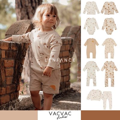 VACVAC牛角包长袖包屁连体衣上衣