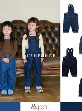 ■LENFANCE 现货 And Pal 26SS 儿童春夏纯棉休闲牛仔长裤背带裤