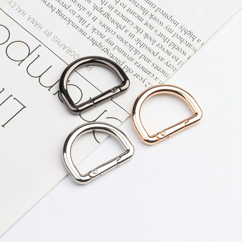 金属D扣按压式开口弹簧扣