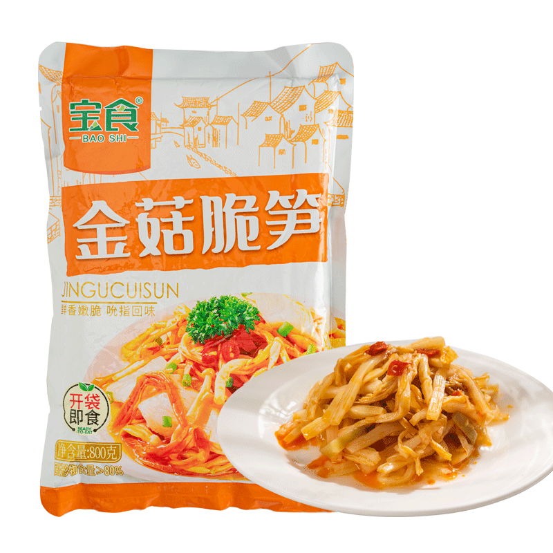 宝食金菇脆笋福建漳州下饭菜配粥