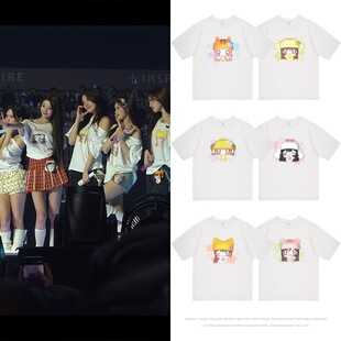 T恤纯棉男女装 芙2026FM演唱会DiveIntoIve周边卡通印花同款 短袖