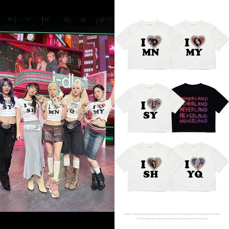 GIDLE We are idle衣服USA快闪周边小娟美延雨琦舒华同款短袖T恤