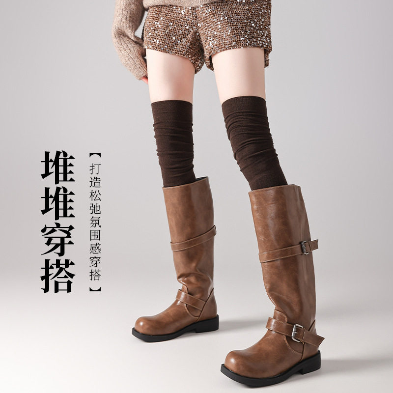 白色羊毛过膝袜子女秋冬高筒堆堆袜日系jk长筒配靴子过膝袜,女士内衣/男士内衣/家居服,连裤袜/打底袜,淘宝优惠券,粉丝福利购,淘宝优惠卷