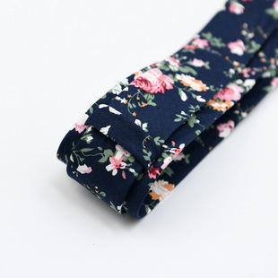 个性 男士 休闲领呔新郎伴郎厂家 小棉质印花领带欧美时尚 6cm 窄式