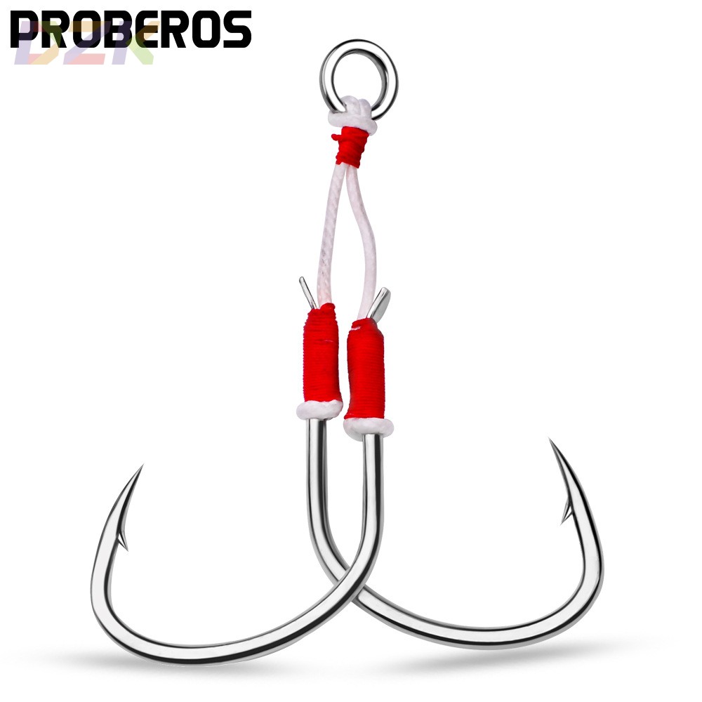 路亚铁板钩 深海船钓金枪鱼双钩南油海钓鱼钩assist jigging hoo9