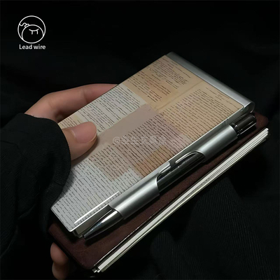 【差生新品】随身笔记本迷你口袋本上翻式可撕便签铝金属办公本