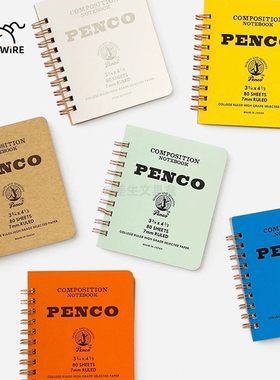 【陈奕迅同款】日本HIGHTIDE PENCO 线圈横线笔记本美式复古潮流