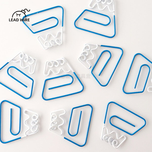 FUJIYAMA金属创意回形针造型学生文具书签手帐笔记本配件简约书夹