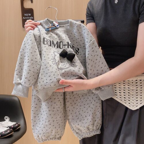 2026春秋季新款儿童卫衣套装可爱女童卫衣卫裤韩版外穿卫衣套装
