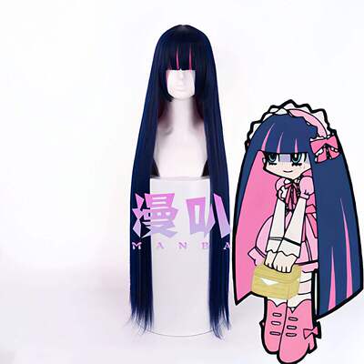 【漫叭】吊带袜天使 史朵巾 Stocking cosplay假发 头皮顶长直发