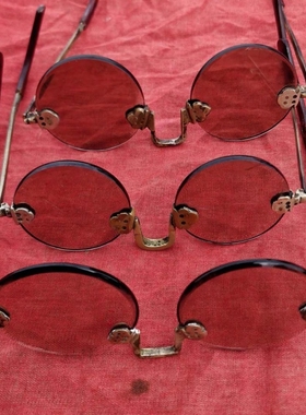 清代老石头眼镜民国水晶石眼镜古玩收藏老物件老眼镜老水晶石茶镜