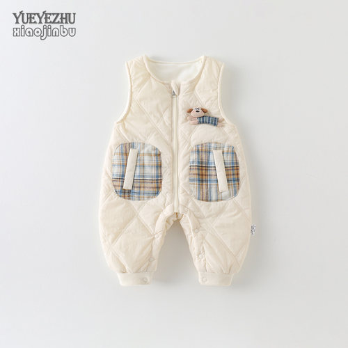 婴幼儿秋冬薄棉背带裤