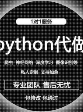 python编程代做深度机器学习接单辅导神经网络 爬虫代写代码调试
