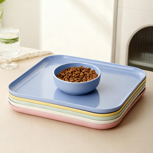 宠物餐垫大号防漏食防水防污易清洗塑料猫咪狗狗碗吃饭垫子托盘