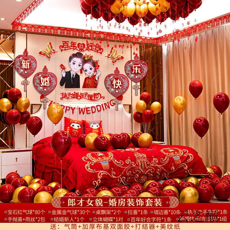 日悦星辰婚房布置套装气球结婚男方女方房间卧室装饰婚礼新房婚庆属于什么档次？