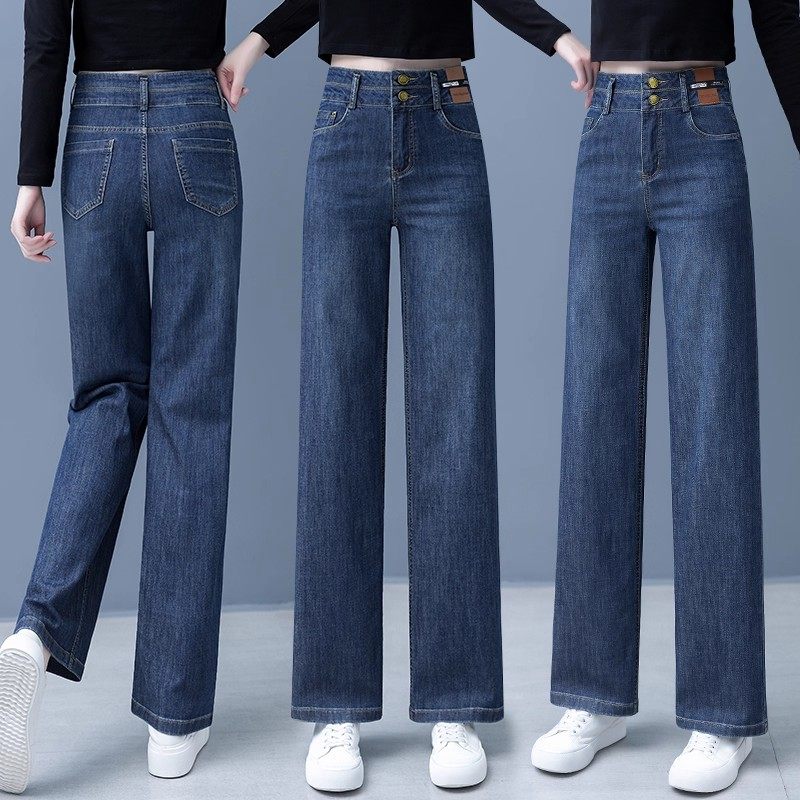 复古爆款加绒牛仔裤女2026秋冬高腰显瘦直筒小个子窄版弯刀阔腿裤,女装/女士精品,牛仔裤,淘宝优惠券,粉丝福利购,淘宝优惠卷